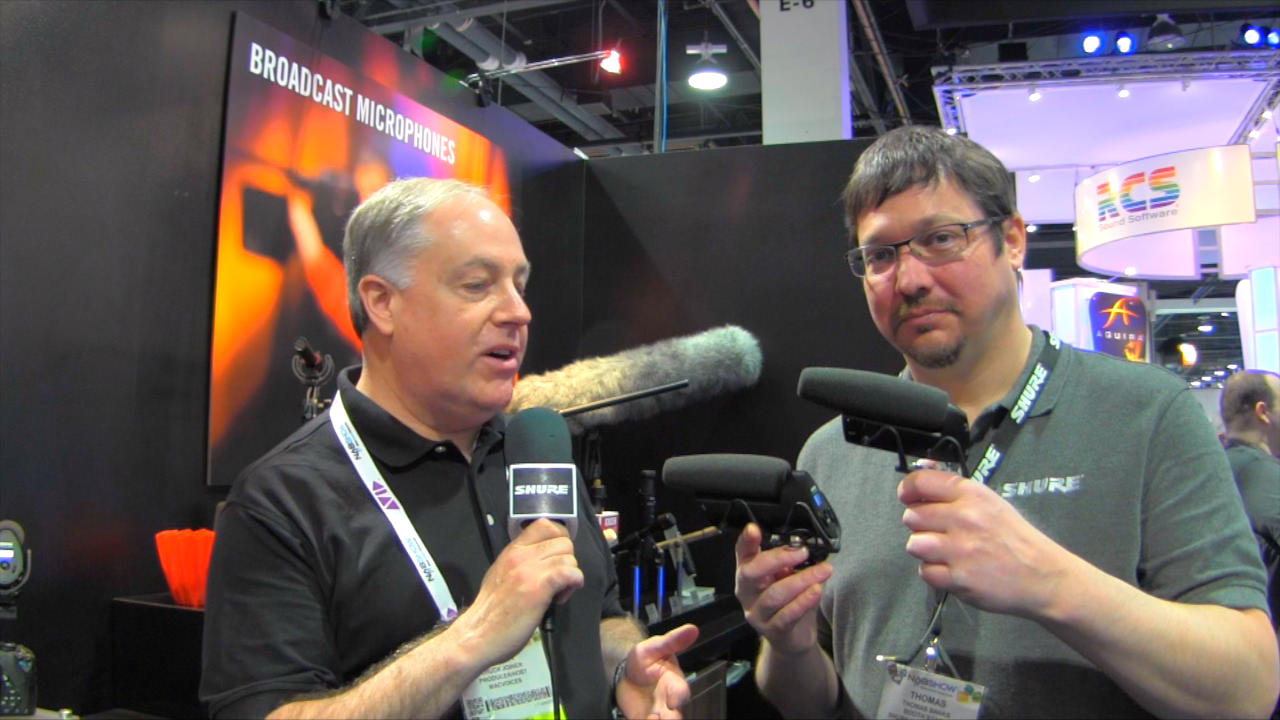 MacVoices #13105: NAB – Shure Introduces The LensHopper Camera-Mount Microphones