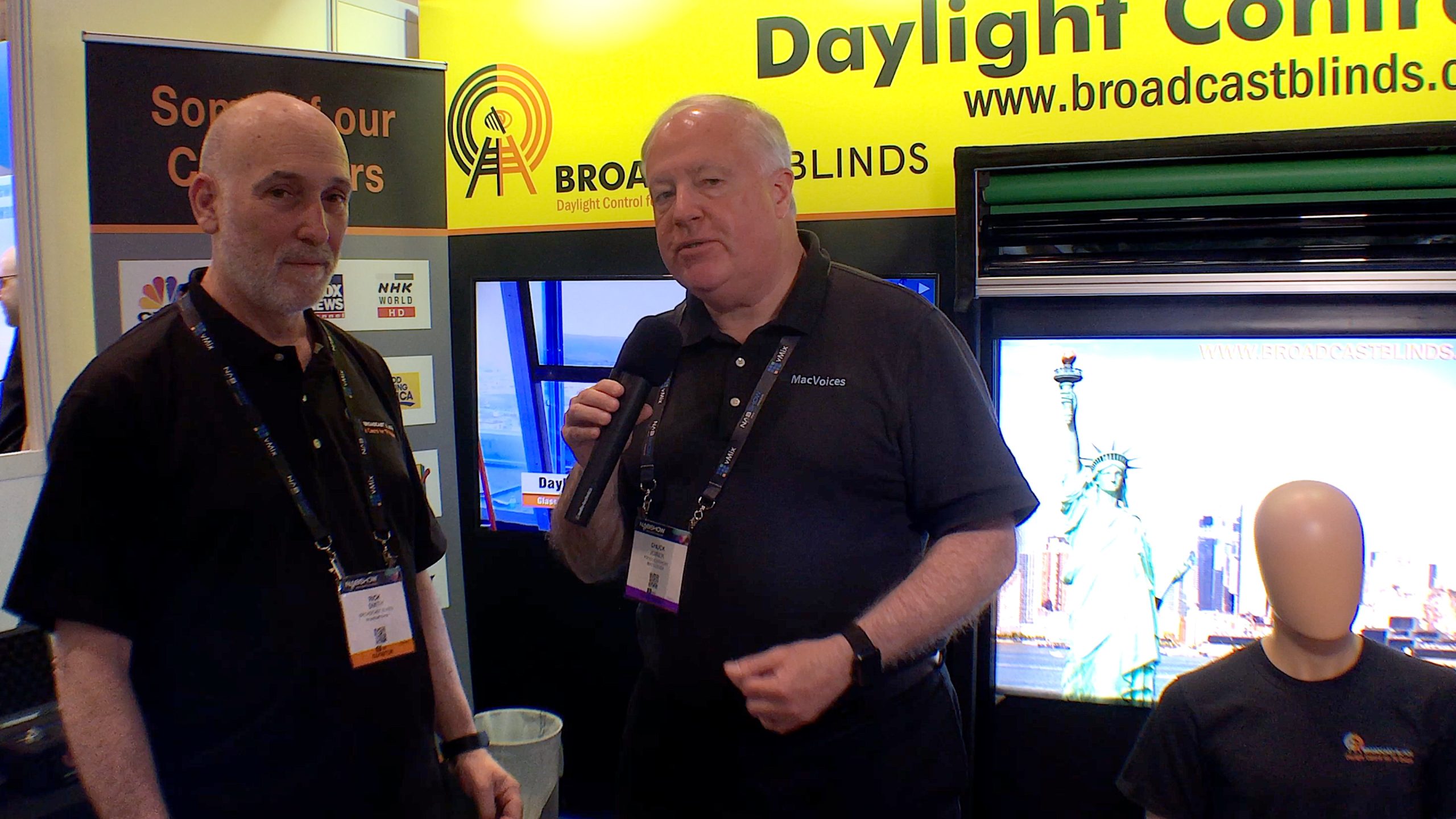 MacVoices #22099: NAB – Broadcast Blinds Solves The Window Light Problem