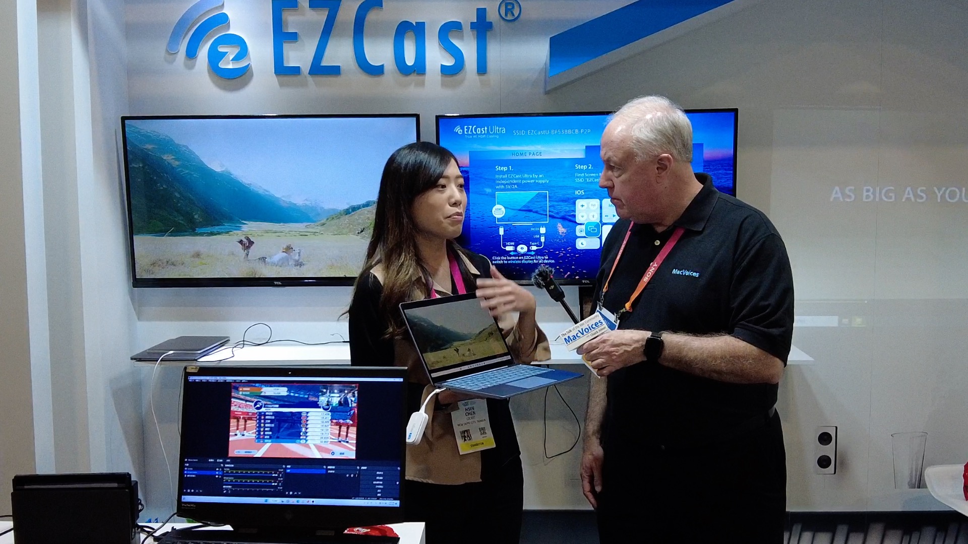 MacVoices #23041: CES – EZCast Wirelessly Sends Any HDMI Signal To Another Screen