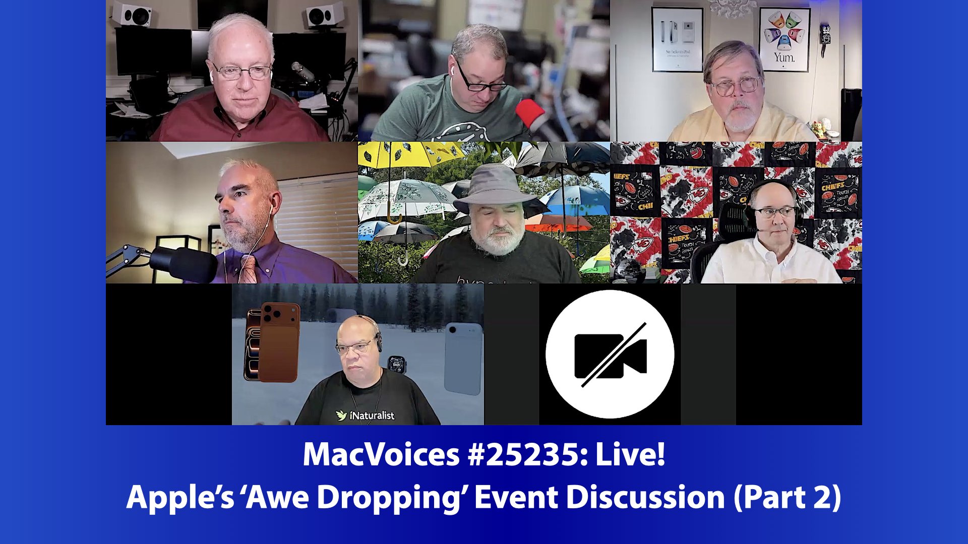MacVoices 25235 Chuck Joiner, David Ginsburg, Marty Jencius, Brian Flanigan-Arthurs, Jim Rea, Web Bixby, Eric Bolden, and Mark Fuccio