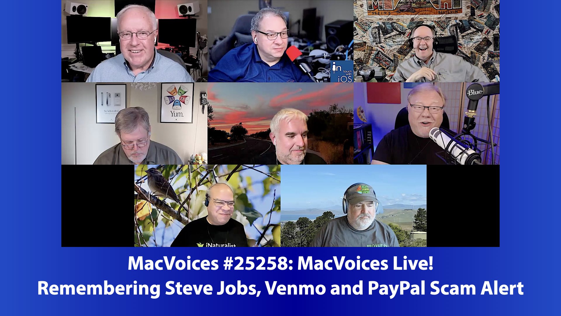 MacVoices 25258 Chuck Joiner, David Ginsburg, Web Bixby, Marty Jencius, Brian Flanigan-Arthurs, Jeff Gamet, Eric Bolden, and Jim Rea