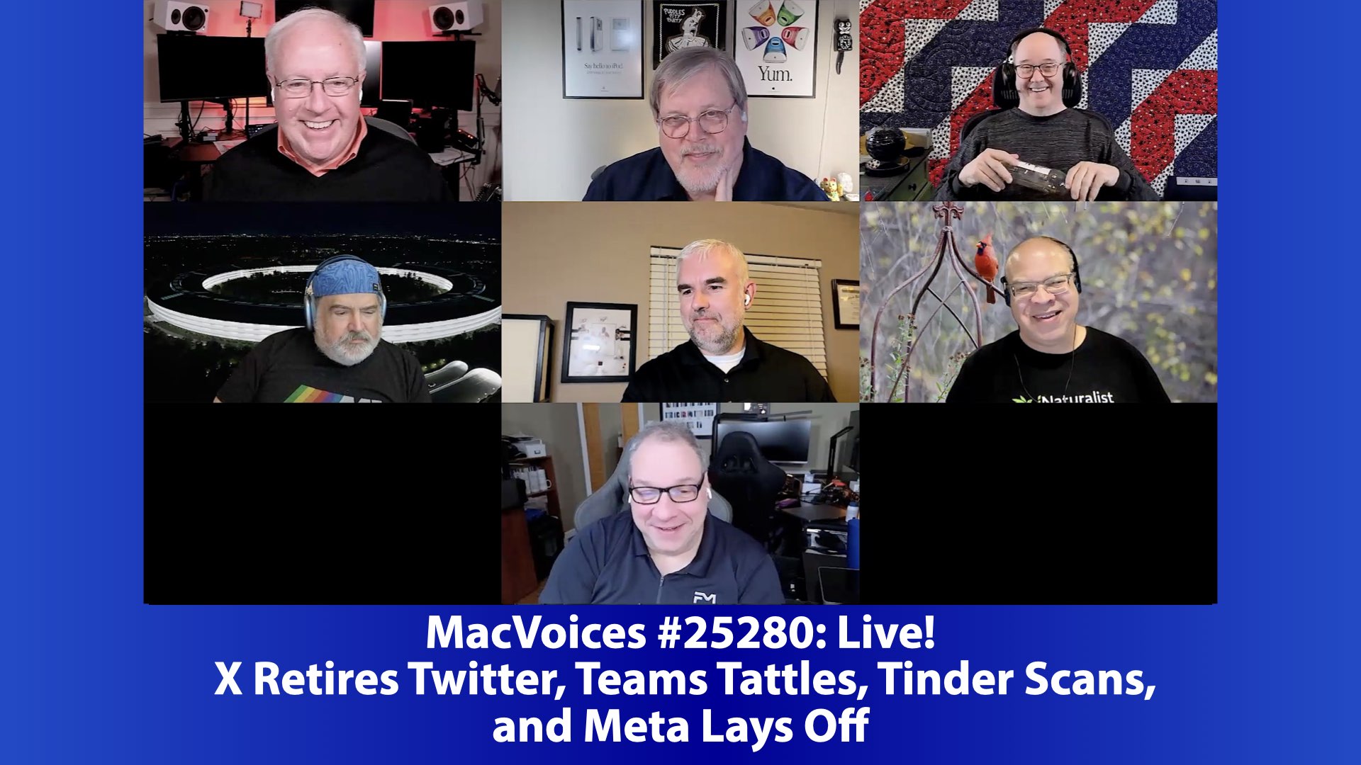 Chuck Joiner, Marty Jencius, Web Bixby, Jim Rea, Brian Flanigan-Arthurs, Eric Bolden, and David Ginsburg