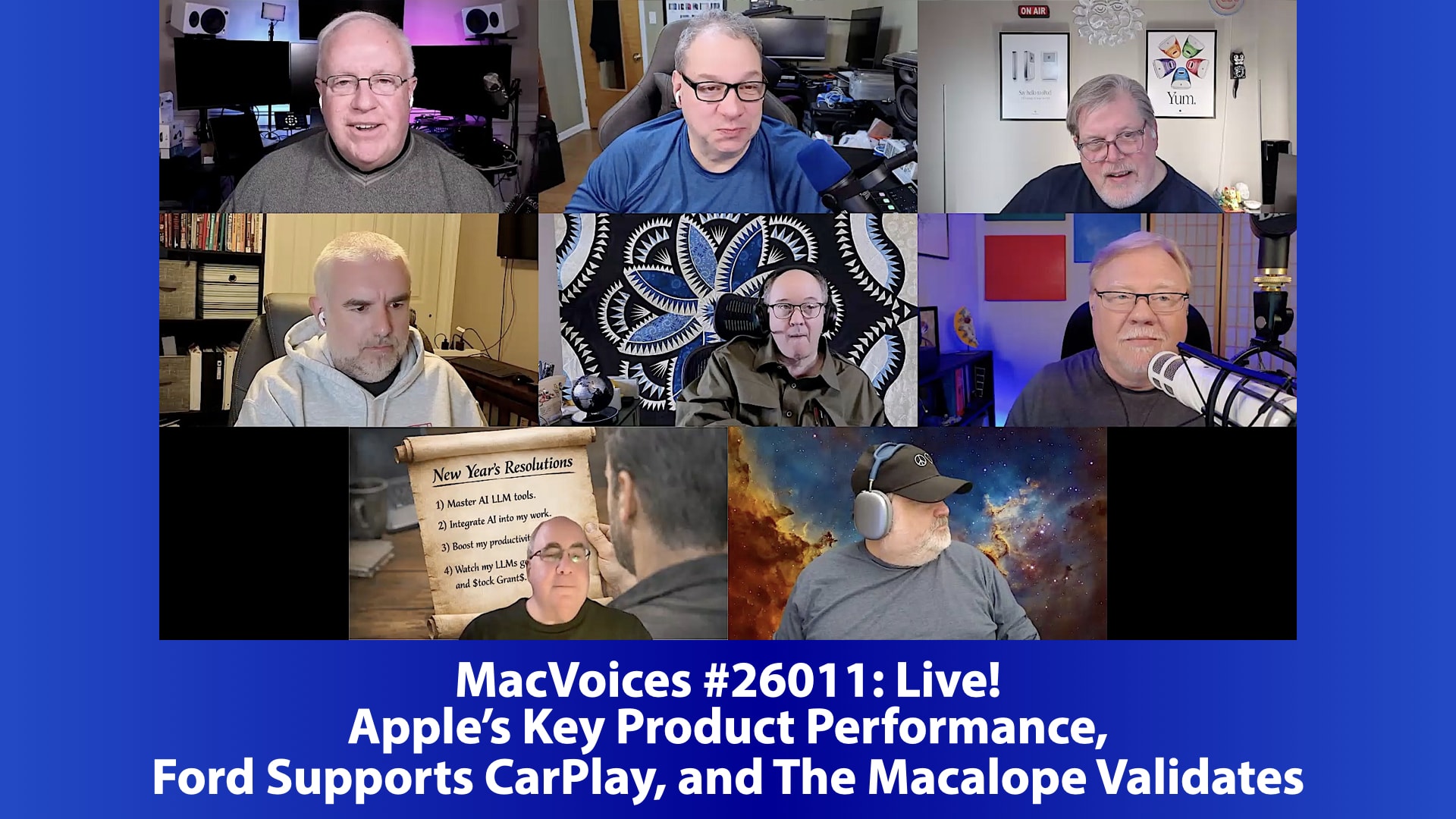 Chuck Joiner, David Ginsburg, Marty Jencius, Brian Flanigan-Arthurs, Web Bixby, Jeff Gamet, Mark Fuccio and Jim Rea