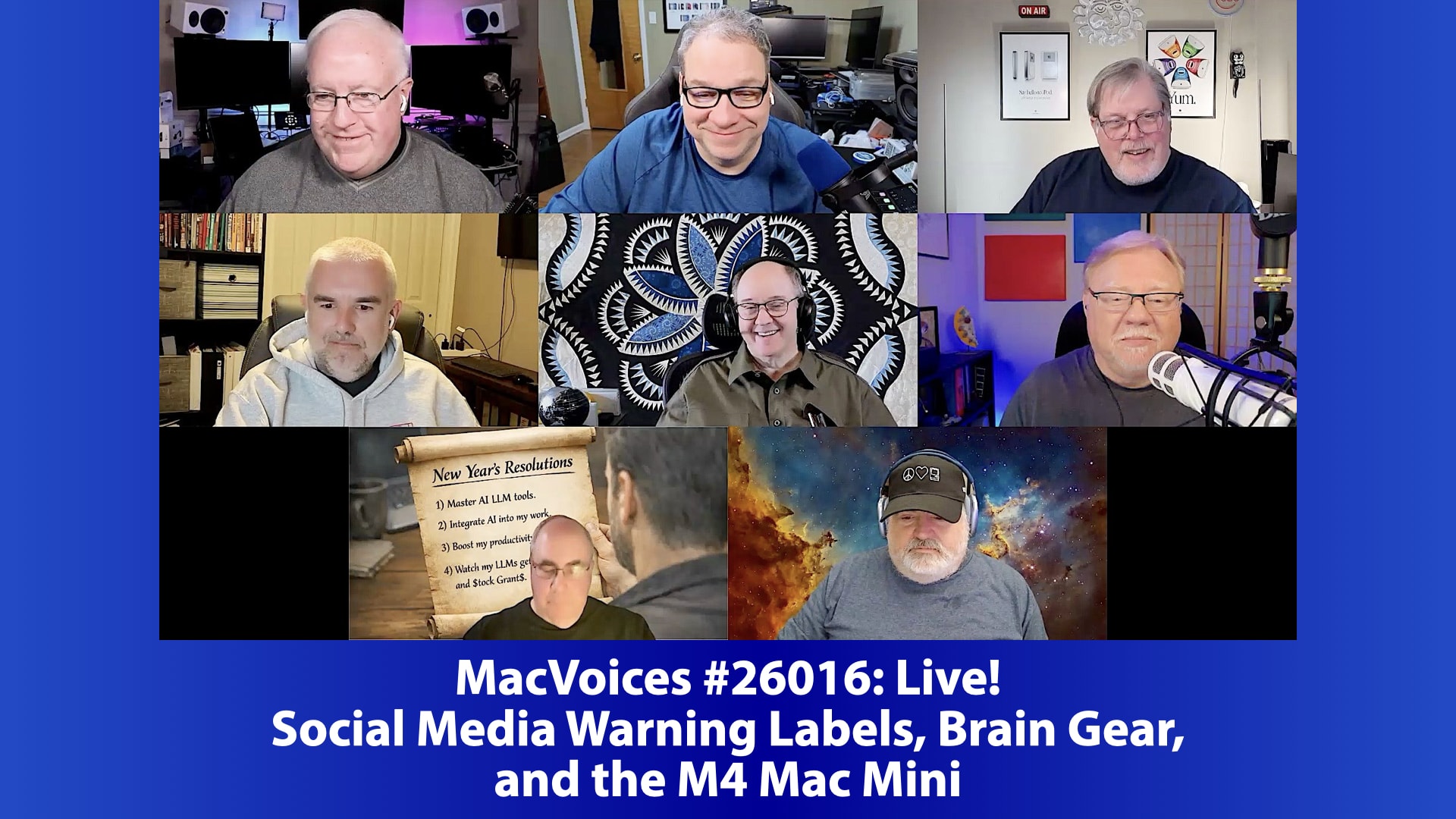 MacVoices 26016 Chuck Joiner, David Ginsburg, Marty Jencius, Brian Flanigan-Arthurs, Web Bixby, Jeff Gamet, Mark Fuccio and Jim Rea