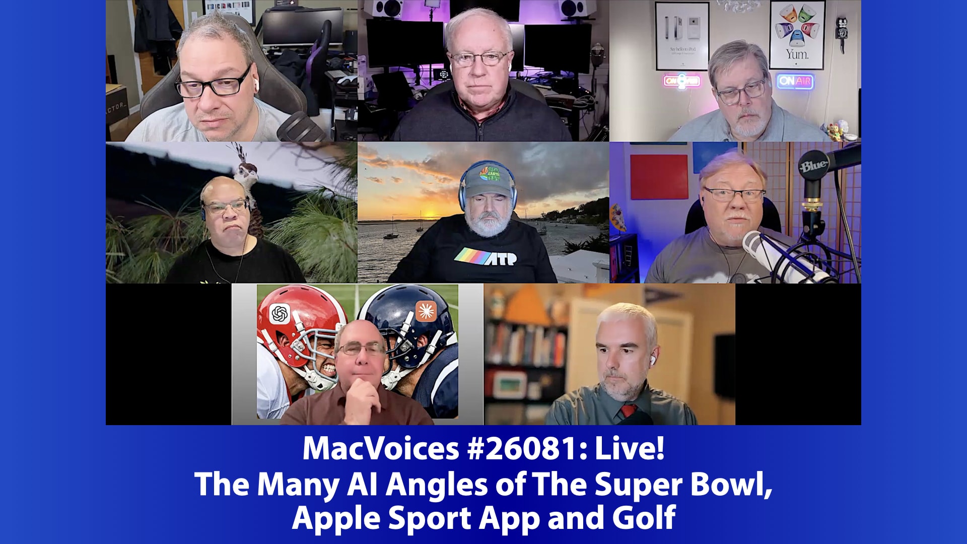 MacVoices 25081 David Ginsburg, Chuck Joiner, Marty Jencius, Eric Bolden, Jim Rea, Jeff Gamet, Mark Fuccio, and Brian Flanigan-Arthurs