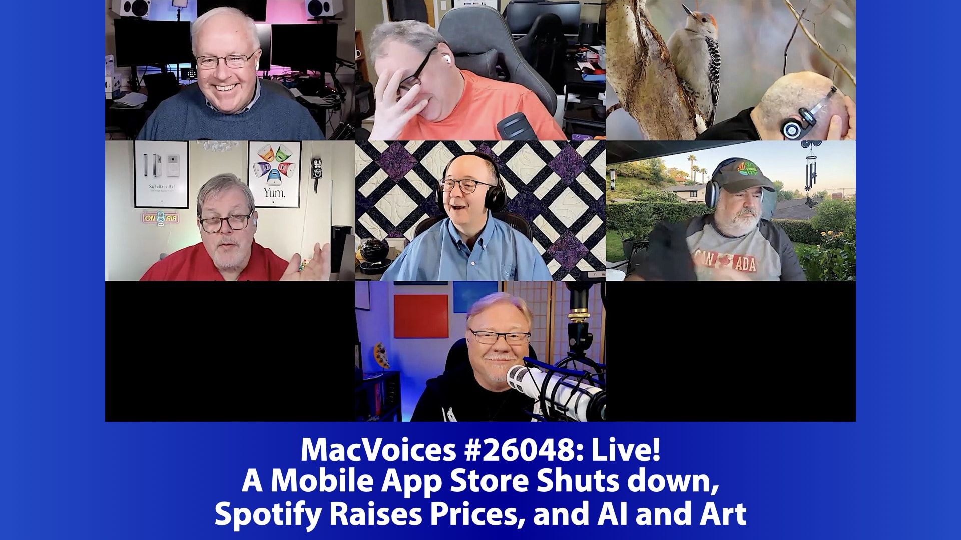 MacVoices 26048 Chuck Joiner, David Ginsburg, Eric Bolden, Marty Jencius, Web Bixby, Jim Rea, and Jeff Gamet