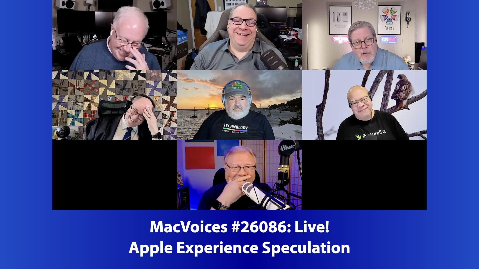 MacVoices 26086 Chuck Joiner, David Ginsburg, Marty Jencius, Web Bixby, Jim Rea, Eric Bolden, and Jeff Gamet