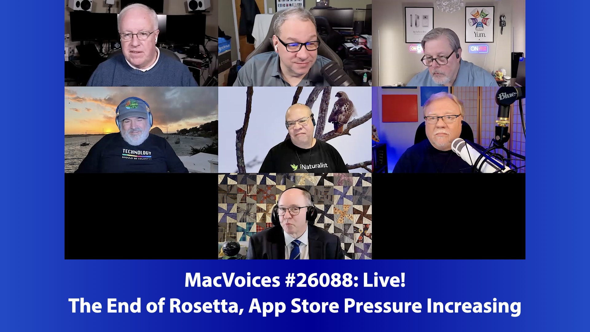 MacVoices 26088 Chuck Joiner, David Ginsburg, Marty Jencius, Web Bixby, Jim Rea, Eric Bolden, and Jeff Gamet