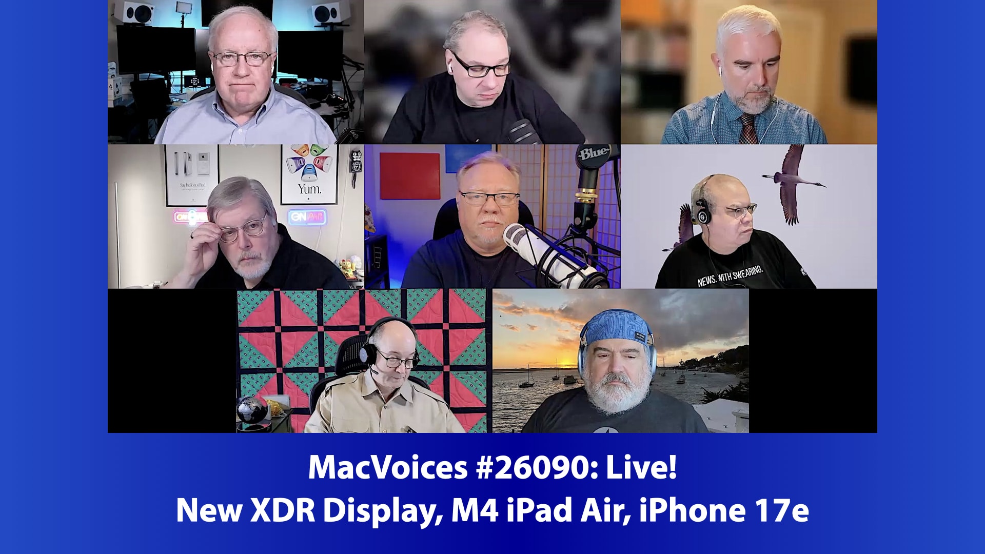 MacVoices 26090 Chuck Joiner, David Ginsburg, Brian Flanigan-Arthurs, Marty Jencius, Jeff Gamet, Eric Bolden, Web Bixby, and Jim Rea