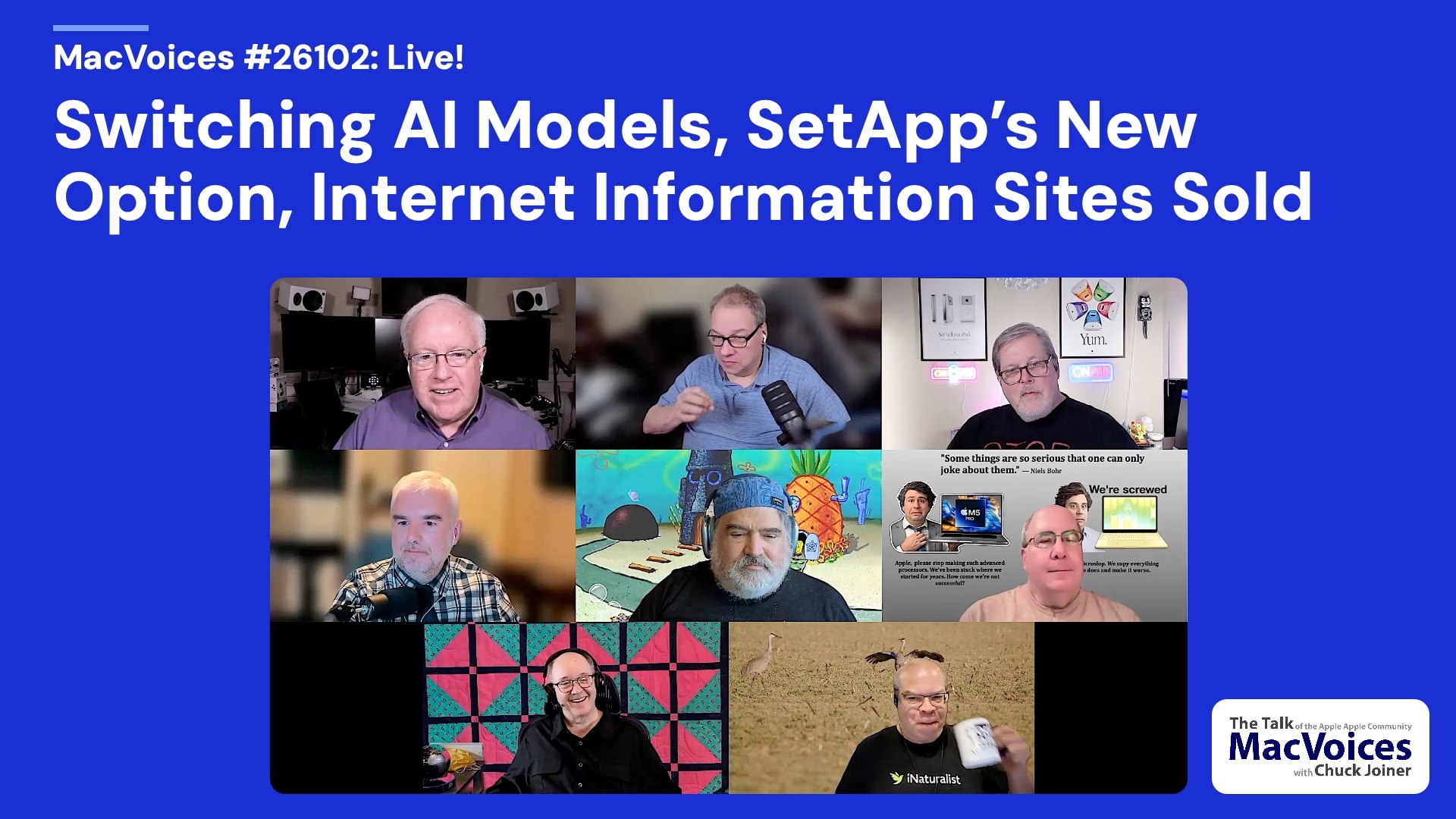 Chuck Joiner, David Ginsburg, Marty Jencius, Brian Flanigan-Arthurs, Jim Rea, Mark Fuccio, Web Bixby, and Eric Bolden