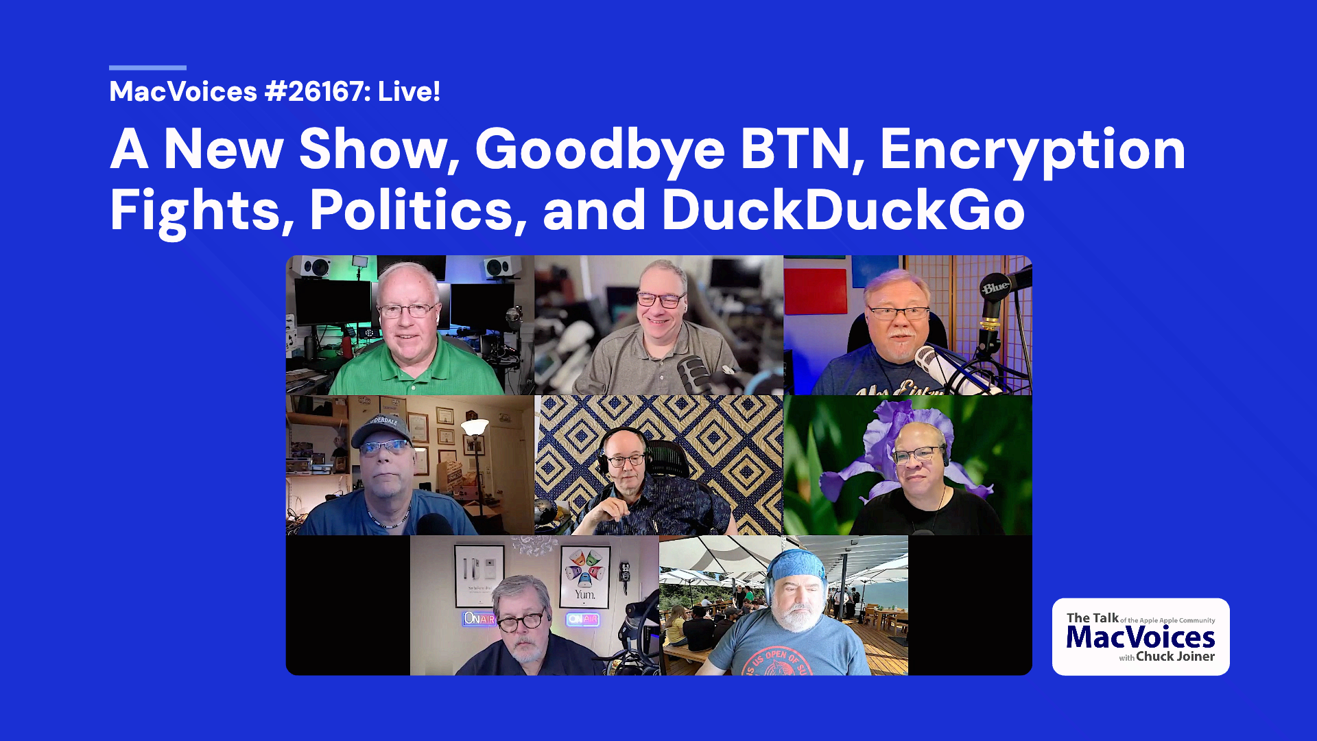 Chuck Joiner, David Ginsburg, Jeff Gamet, Guy Serle, Web Bixby, Eric Bolden, Marty Jencius, and Jim Rea