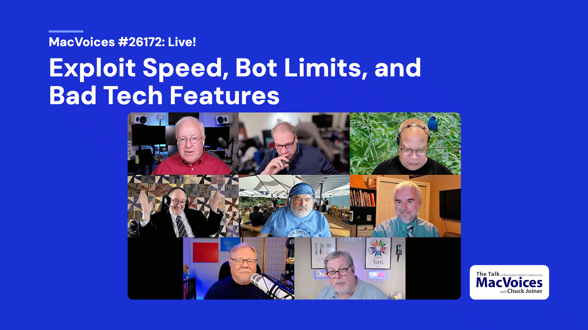 Chuck Joiner, David Ginsburg, Eric Bolden, Web Bixby, Jim Rea, Brian Flanigan-Arthurs, Jeff Gamet, and Marty Jencius