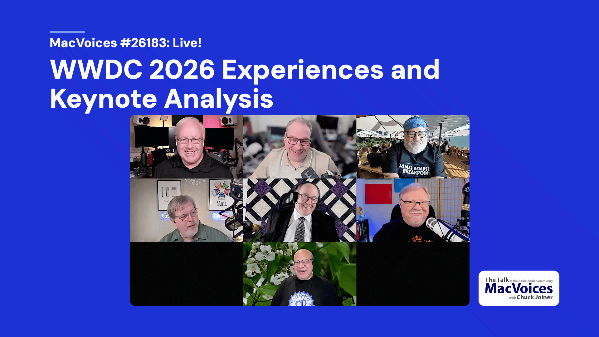 Chuck Joiner, David Ginsburg, Jim Rea, Marty Jencius, Web Bixby, Jeff Gamet, and Eric Bolden