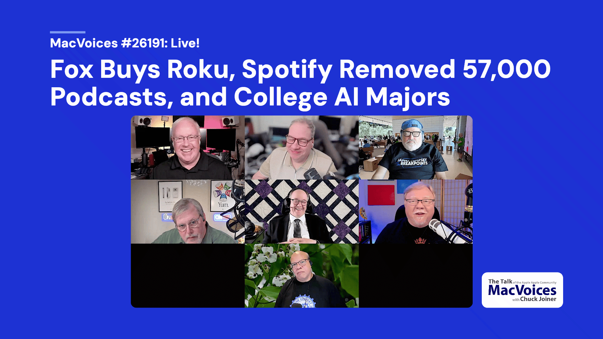 Chuck Joiner, David Ginsburg, Jim Rea, Marty Jencius, Web Bixby, Jeff Gamet, and Eric Bolden