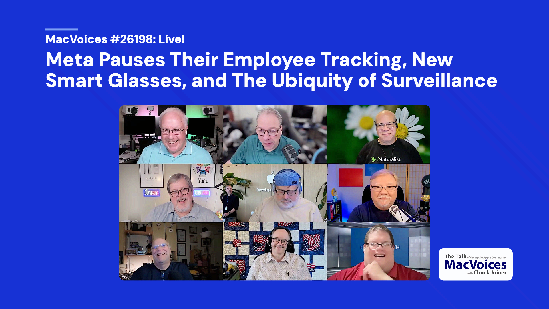 MacVoices #26198 Chuck Joiner, David Ginsburg, Eric Bolden, Ben Roethig, Marty Jencius, Jim Rea, Jeff Gamet, and Guy Serle
