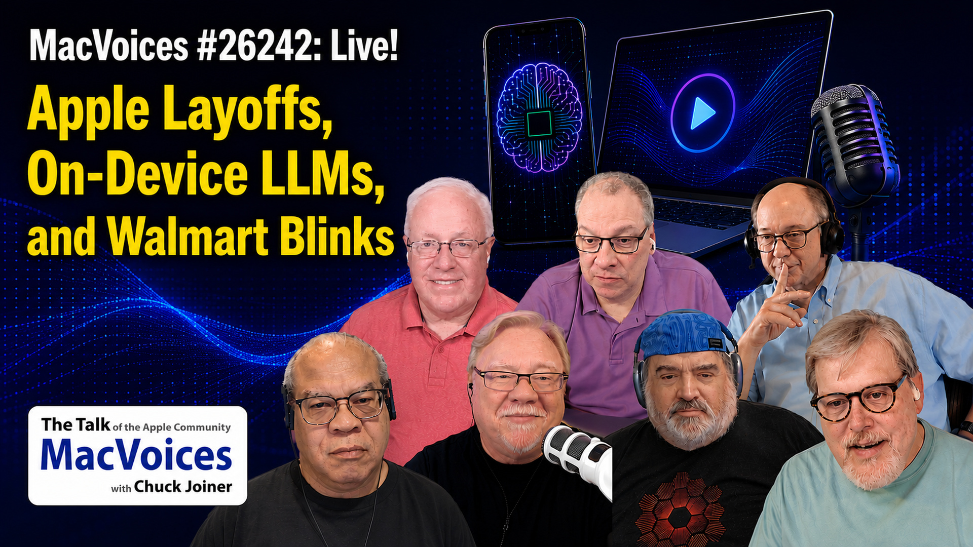 Apple’s layoffs across Siri, AI, Vision Pro, and software teams sparks discussions about shifting priorities, institutional knowledge, and the future of spatial computing. The MacVoices Live! panel also debates the privacy implications of ChatGPT remembering Mac activity, the advantages of on-device AI, and Walmart’s long-overdue decision to embrace Apple Pay and NFC payments.
